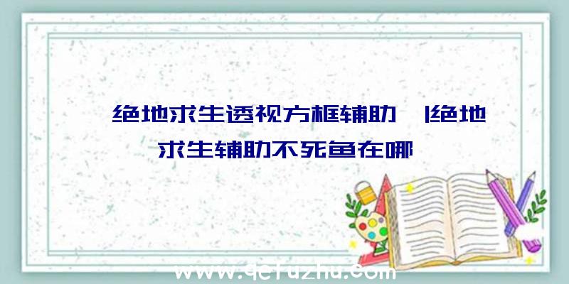 「绝地求生透视方框辅助」|绝地求生辅助不死鱼在哪